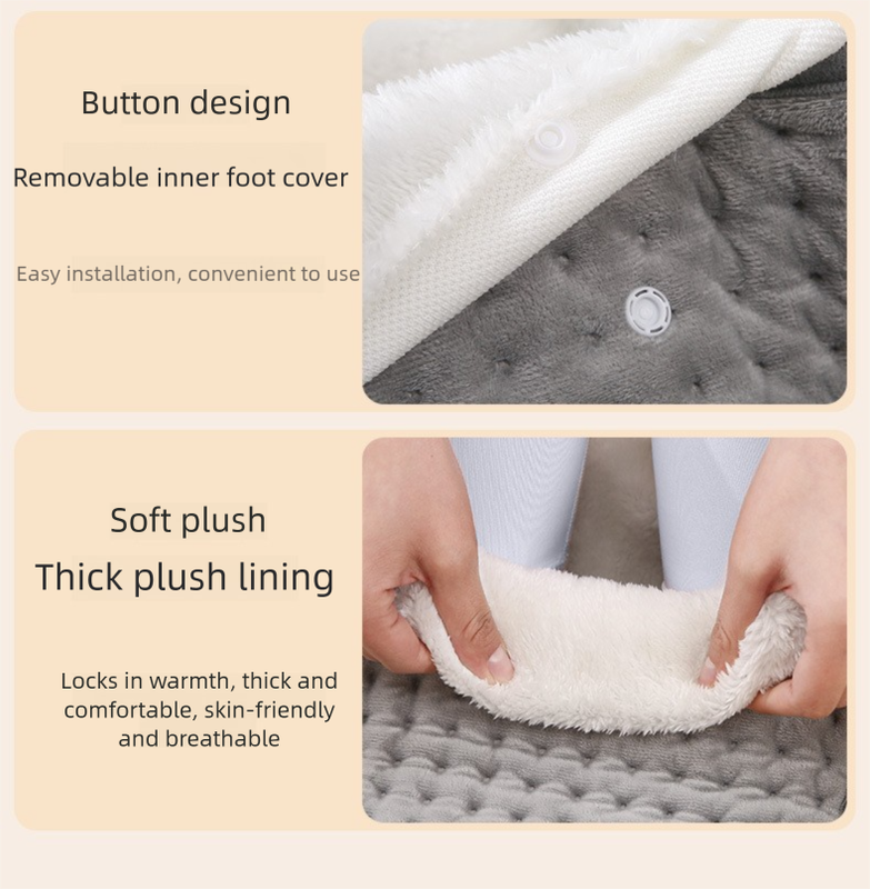 Premium Electric Foot Warmer - Fast Heating Pad with 9 Temperature Levels & 4 Timer Settings, Ultra-Soft Washable Lining for Home & Office