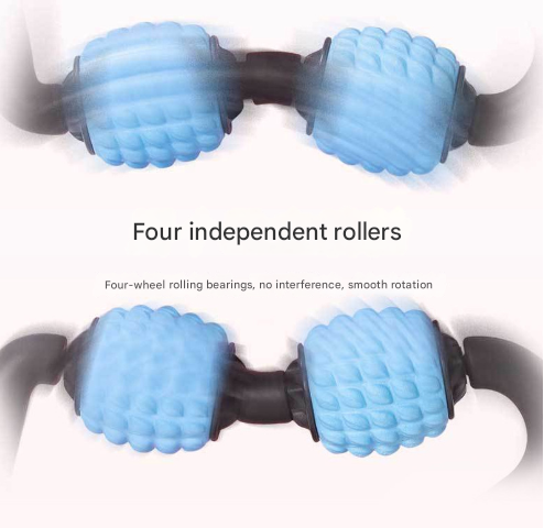 Blue Set of 2 Foam Roller Ring Leg Massagers - Muscle Relief & Circulation Tool