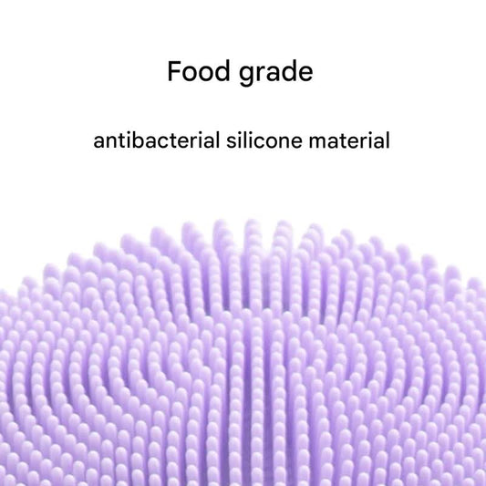 Silicone Facial Cleansing Brush - 6-Speed Vibration, Food-Grade Antibacterial Material with Warming Function(Black)