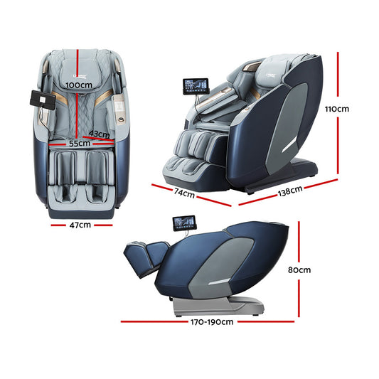 Livemor 4D Massage Chair Recliner SL Track Full Body Zero Gravity Massager Heated AI Body Scan Melisa