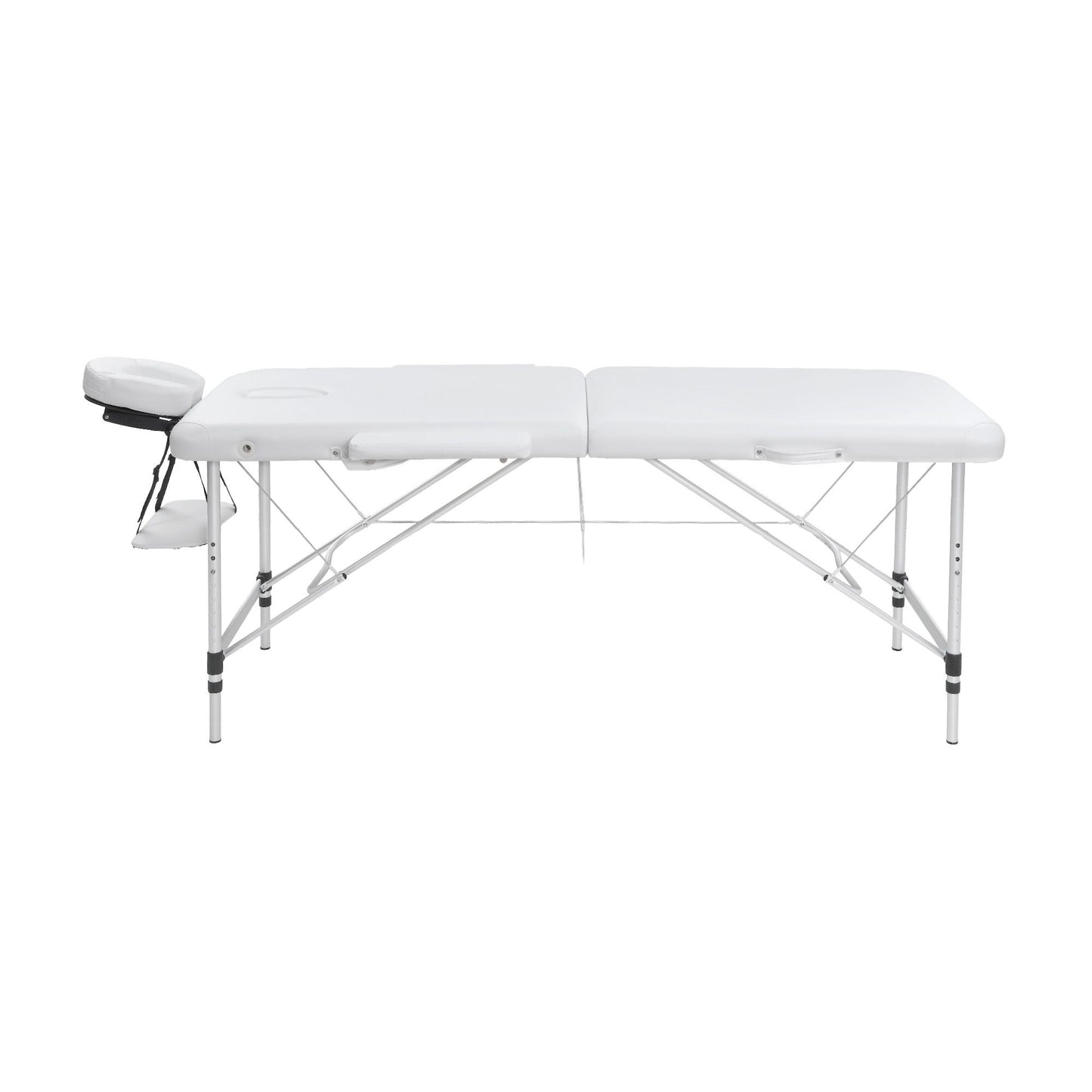 Zenses Massage Table 75cm Portable 2 Fold Aluminium Beauty Bed White