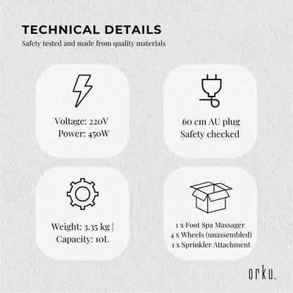 Foot Spa Automatic Water Heating Massager - Electric Pedicure Bath