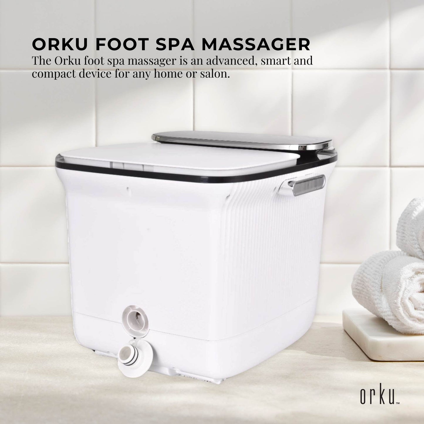 Foot Spa Automatic Water Heating Massager - Electric Pedicure Bath