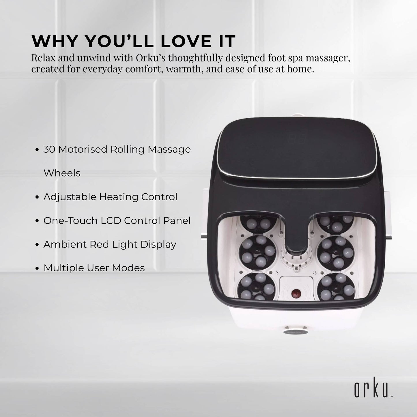 Foot Spa Automatic Water Heating Massager - Electric Pedicure Bath