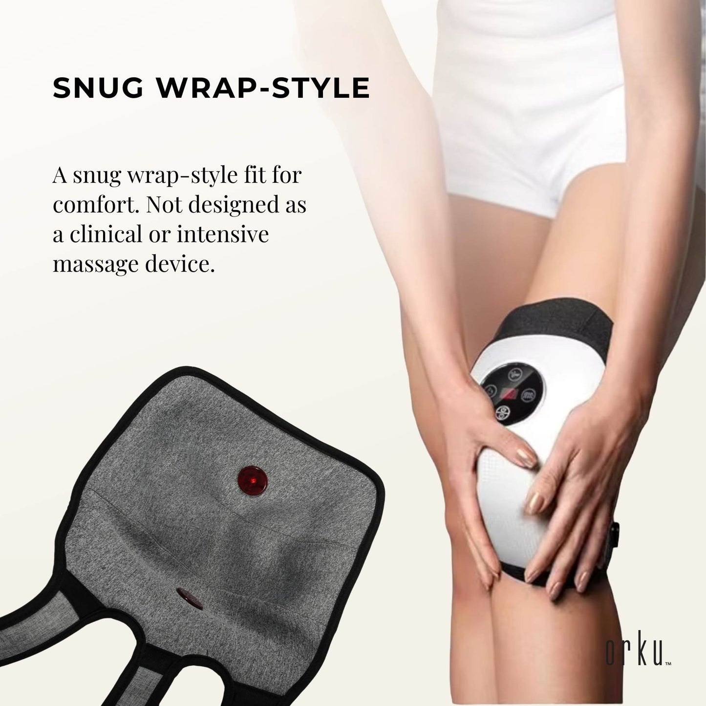 2x Electric Knee Massager - Rechargeable Air Compression Heat Vibration Machine