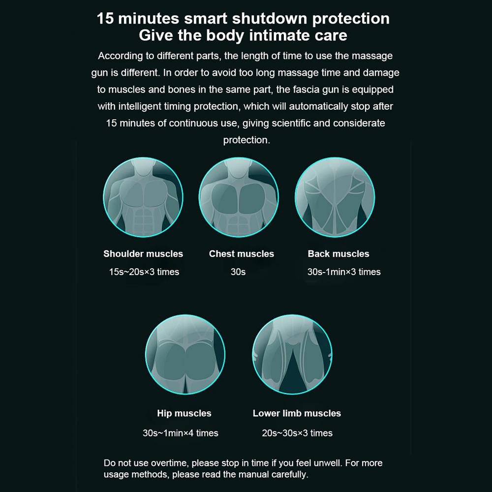 Mini Massage Gun LCD Display Percussion Massager Muscle Relaxing Therapy Deep Tissue AU Black