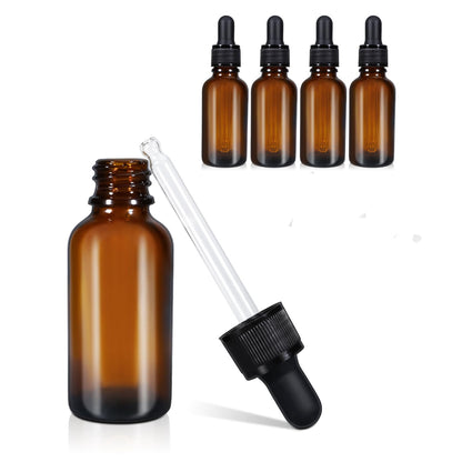 5ml (5 Pack) Amber Glass Dropper Bottle Liquid Essential Oils Bottle Bottles Leakproof Glass Tincture Bottles 
