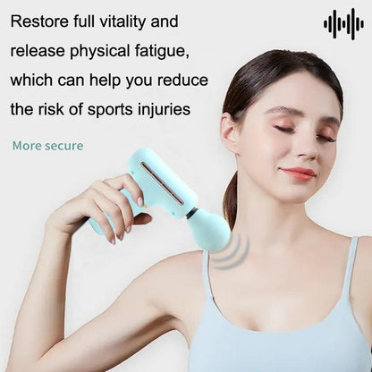 Portable Handheld Massage Gun For Muscle Relaxation - Blue