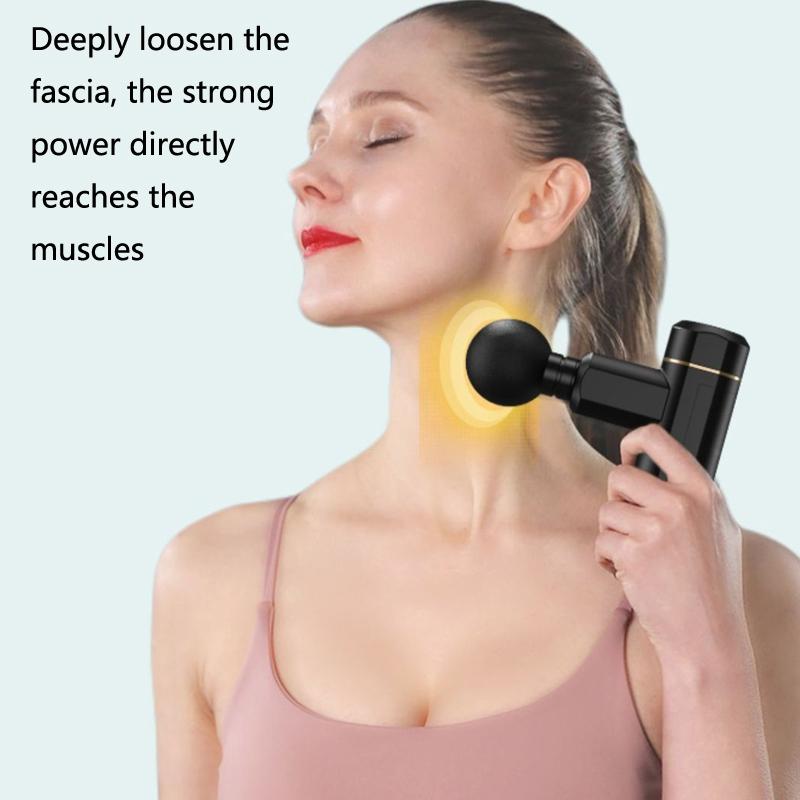 Portable Electric Muscle Massager For Neck And Body - Grey