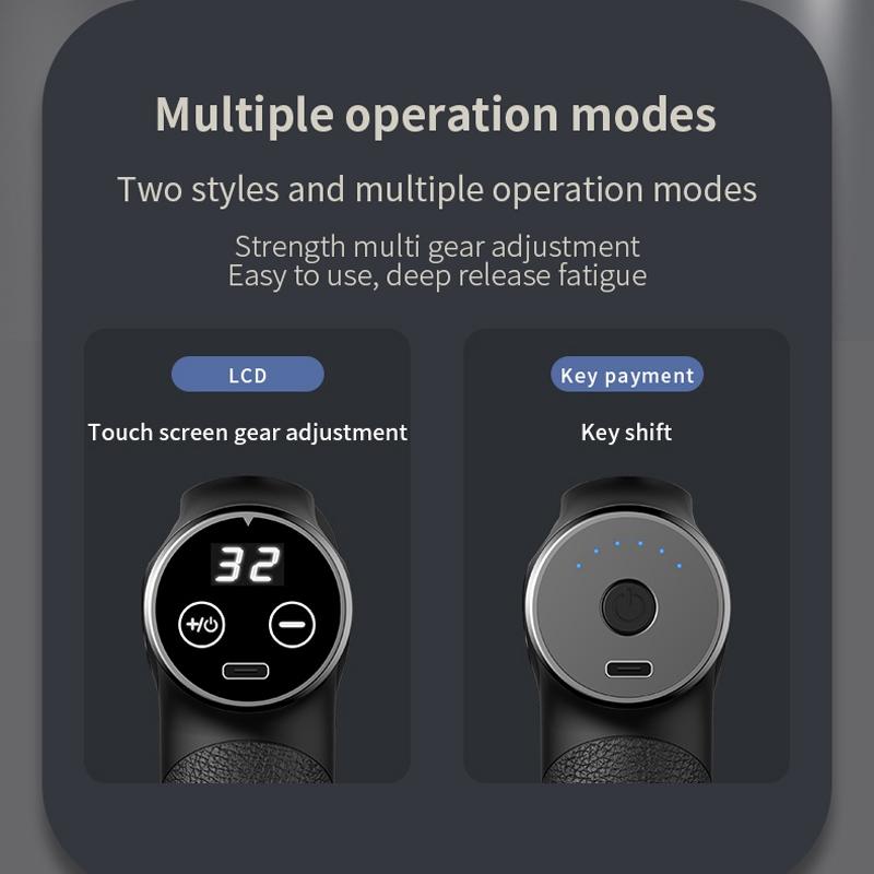 Electric Triangular Fascia Massage Gun - Green Lcd