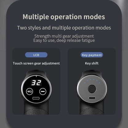 Electric Triangular Fascia Massage Gun - Green Lcd