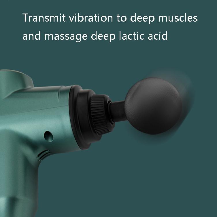 Portable Fascia Massage Gun For Muscle Relaxation - 32 Gears Black