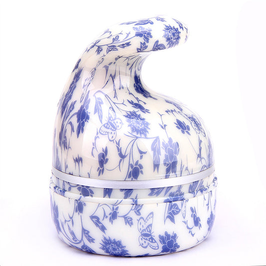  Blue Flowers Portable 3D Electric Massage Device with Adjustable Speeds and USB Charging