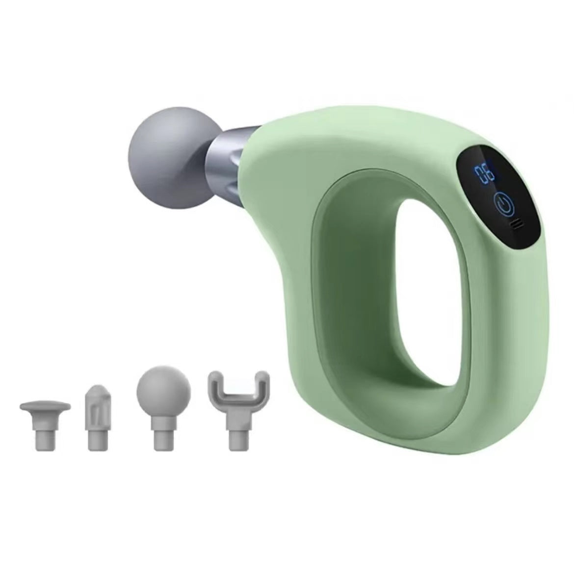 Green Handheld Massage Gun - Compact and Portable, Adjustable Speed for Muscle Relief