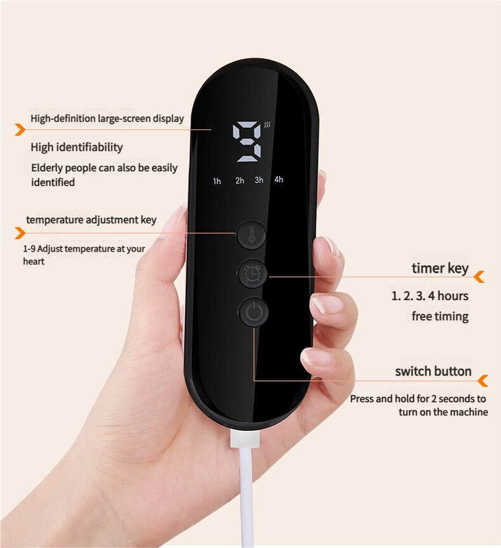 Premium Electric Foot Warmer - Fast Heating Pad with 9 Temperature Levels & 4 Timer Settings, Ultra-Soft Washable Lining for Home & Office