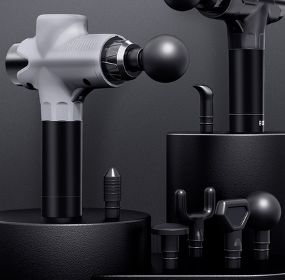 Black Portable Mini Massage Gun for Deep Tissue - Adjustable Impact Neck Massager with Rechargeable Battery