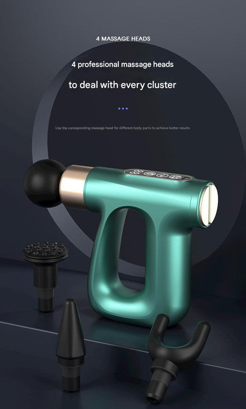 Red Heated Mini Fascia Massage Gun - LCD Display, Muscle Recovery Tool, 32 Adjustable Levels