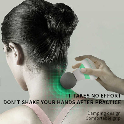 2 Pcs Blue Mini Massage Gun - 6-Speed Muscle Relaxer, USB Rechargeable, Portable Fascia Massager for Home Use