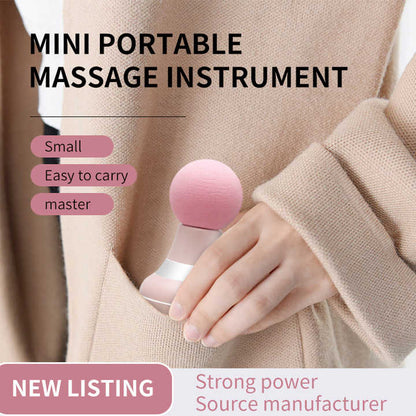 2 Pcs Pink Mini Massage Gun - 6-Speed Muscle Relaxer, USB Rechargeable, Portable Fascia Massager for Home Use