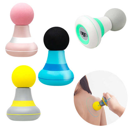 2 Pcs Yellow Mini Massage Gun - 6-Speed Muscle Relaxer, USB Rechargeable, Portable Fascia Massager for Home Use