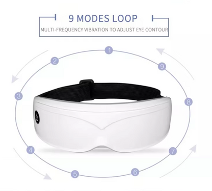 White Touch-Control Rechargeable Heated  Eye Massager for Daily Use