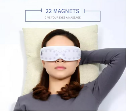 White Touch-Control Rechargeable Heated  Eye Massager for Daily Use