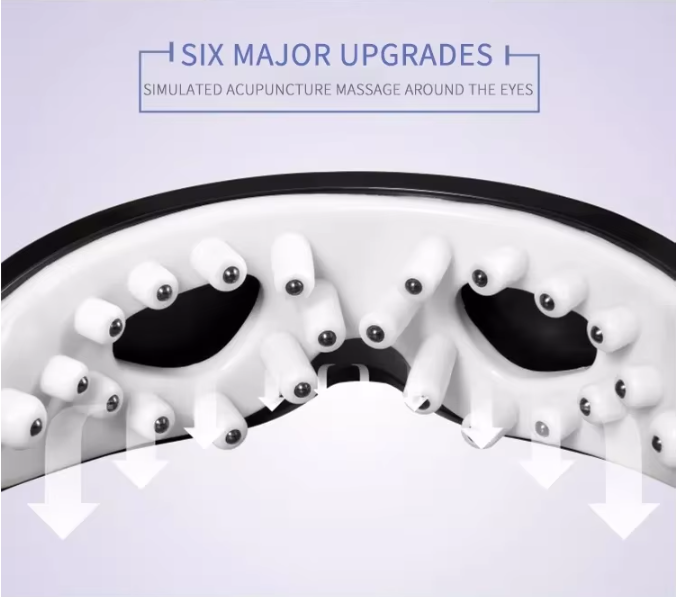 White Touch-Control Rechargeable Heated  Eye Massager for Daily Use