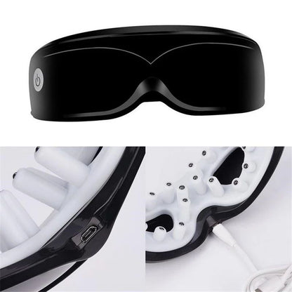 Black Touch-Control Rechargeable Heated  Eye Massager for Daily Use