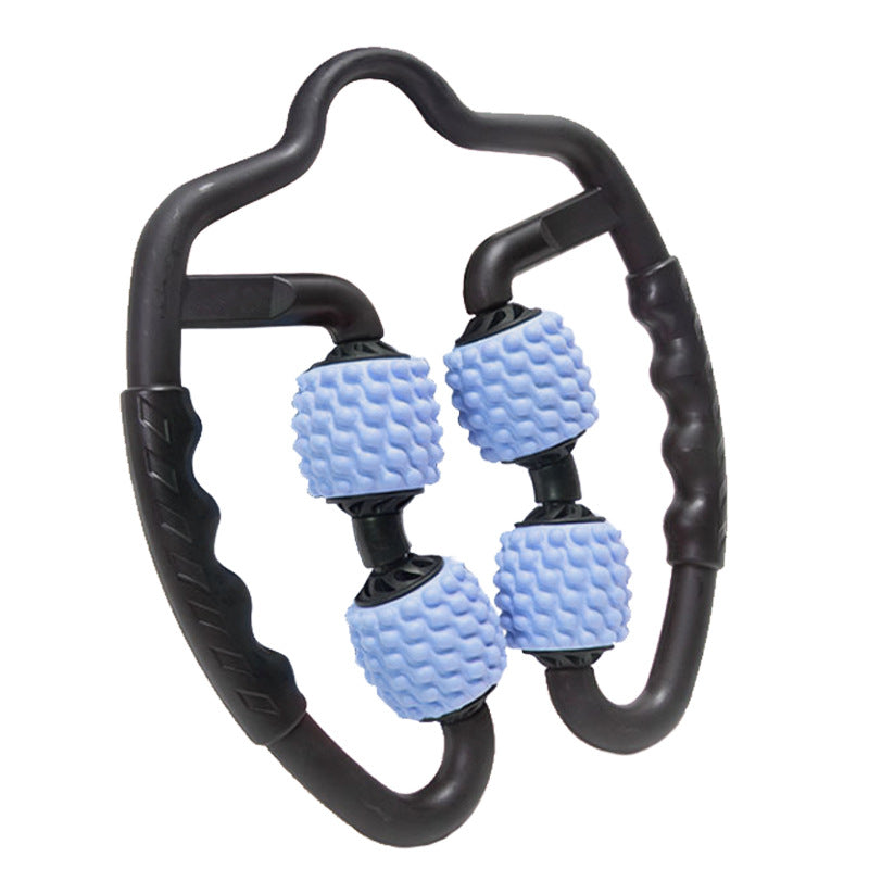 Blue Set of 2 Foam Roller Ring Leg Massagers - Muscle Relief & Circulation Tool