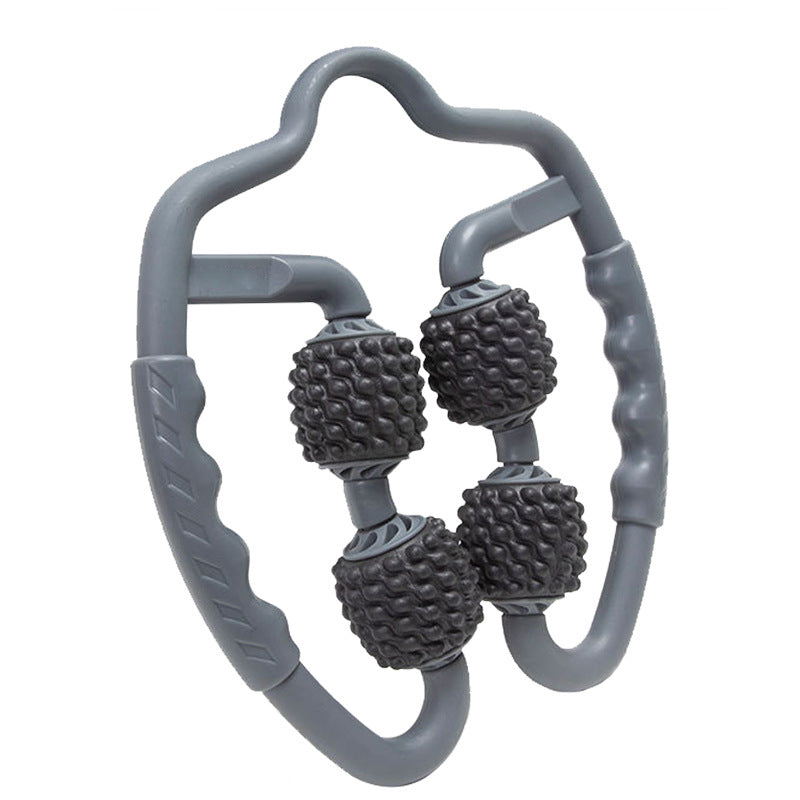 Grey Set of 2 Foam Roller Ring Leg Massagers - Muscle Relief & Circulation Tool