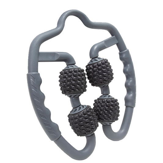 Grey Set of 2 Foam Roller Ring Leg Massagers - Muscle Relief & Circulation Tool