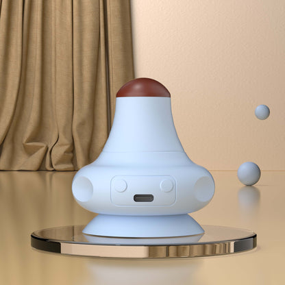 Blue [Stone + Hot Compress] Silicone Fascial Massage Ball with Suction - Muscle Relaxation for Yoga and Therapy