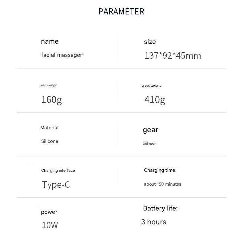 Mini Facial & Head Massager with Heat Therapy - USB-C Rechargeable, 3 Modes(white)