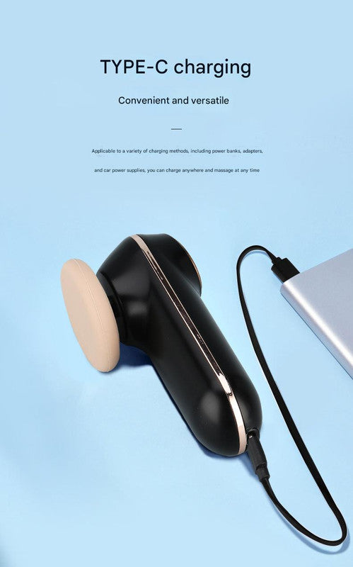 Mini Facial & Head Massager with Heat Therapy - USB-C Rechargeable, 3 Modes(Dark purple)