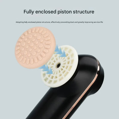 Mini Facial & Head Massager with Heat Therapy - USB-C Rechargeable, 3 Modes(Red)