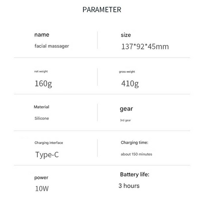 Mini Facial & Head Massager with Heat Therapy - USB-C Rechargeable, 3 Modes(Red)