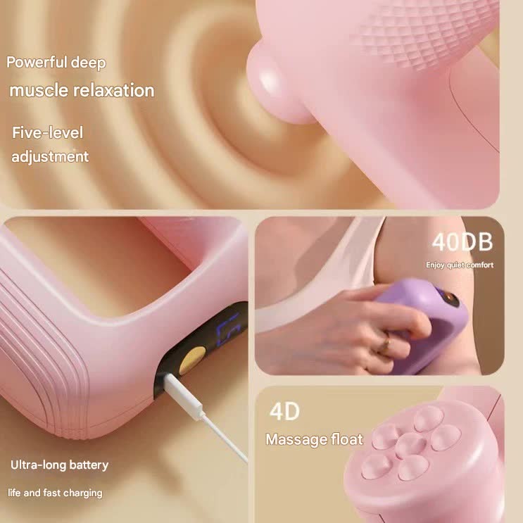 Portable Body Sculpting & Muscle Relaxation Massager with 8 Heads - 5 Speeds(purple)