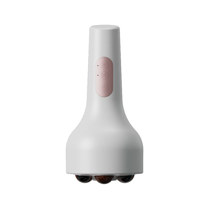 Rechargeable Smokeless Moxibustion & Massage Device with Hot Compress & Red Light Therapy(white)