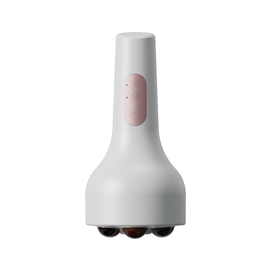 Rechargeable Smokeless Moxibustion & Massage Device with Hot Compress & Red Light Therapy(white)