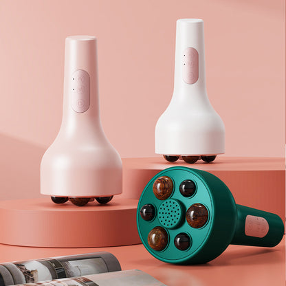 Rechargeable Smokeless Moxibustion & Massage Device with Hot Compress & Red Light Therapy(green)