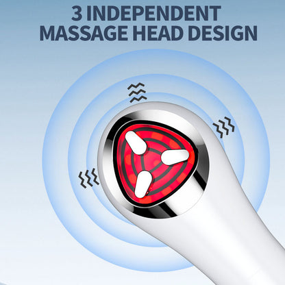 7-in-1 LED Facial Treatment Device - Microcurrent, 3D Vibration Massage for Neck, Face & Eyes(Black)