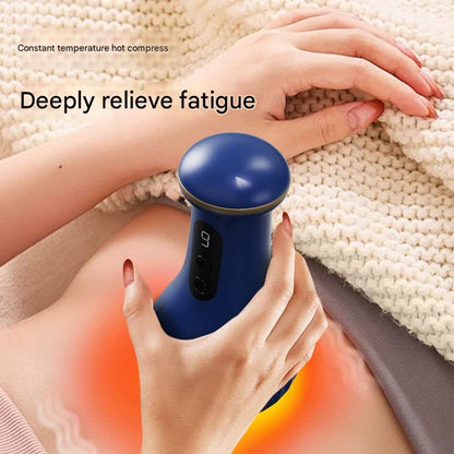 Electric Cupping & Gua Sha Massager - 9 Levels Heat & Suction, Red Light Therapy, USB-C Rechargeable(blue)