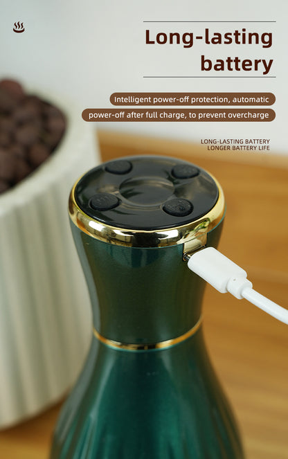 Green Portable Electric Cupping Therapy Device - Adjustable Intensity & Heat